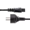 StarTech.com 3m Laptop-Netzkabel, EU Schuko auf C5, 2,5A 250V, 18AWG, Notebook-/Laptop-Ersatznetzkabel, Netzteilkabel, Laptop-Ladekabel, Kleeblatt-/Mickey-Maus-Netzkabel