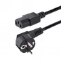 StarTech.com 3m (10ft) Computer-Netzkabel, 18AWG, EU Schuko auf C13 Netzkabel, 250V 10A, schwarzes Ersatz-AC-Kabel, TV/Monitor-Netzkabel, Schuko CEE 7/7 auf IEC 60320 C13 Netzkabel - PC-Netzteil-Stromkabel