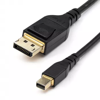StarTech.com 3ft (1m) VESA-zertifiziertes Mini DisplayPort auf DisplayPort 1.4 Kabel – 8K 60Hz HBR3 HDR – Super UHD mDP auf DP 1.4 Kabel – schlank (34 AWG) Ultra HD 4K 120Hz – Monitor/Videokabel