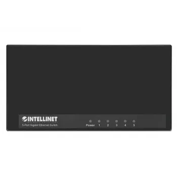 Intellinet 5-Port Gigabit Ethernet Switch Desktop-Größe, Kunststoff, IEEE 802.3az (Energy Efficient Ethernet), Schwarz