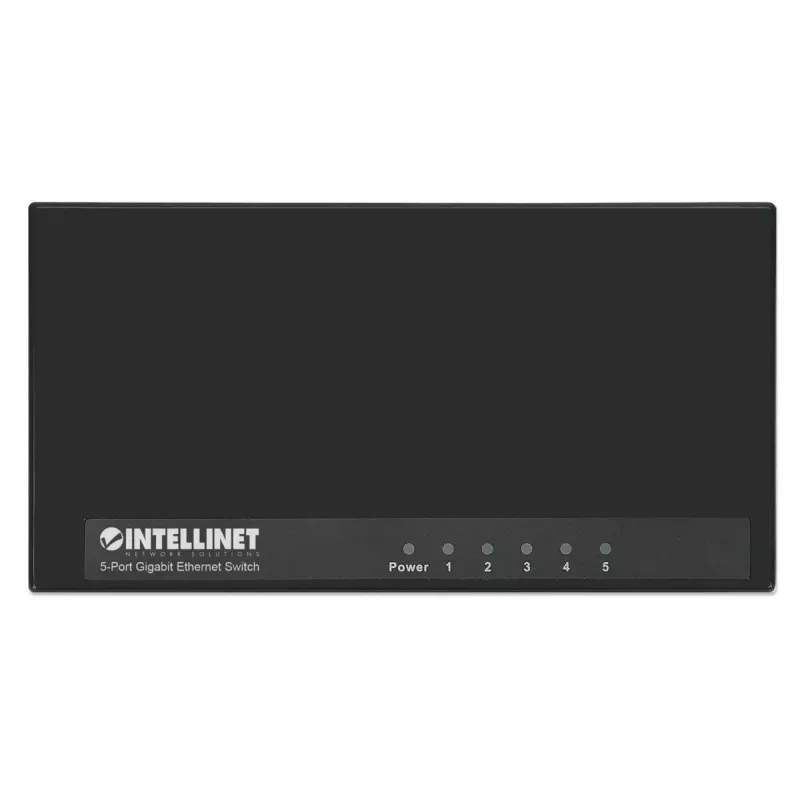 Intellinet 5-Port Gigabit Ethernet Switch Desktop-Größe, Kunststoff, IEEE 802.3az (Energy Efficient Ethernet), Schwarz