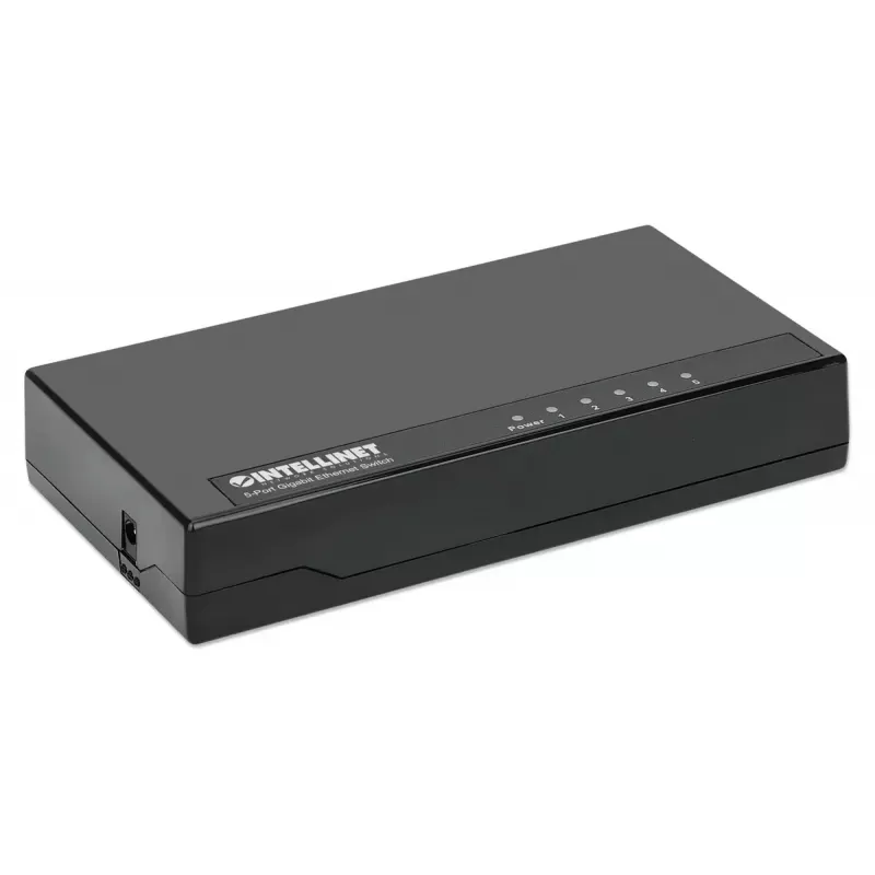 Intellinet 5-Port Gigabit Ethernet Switch Desktop-Größe, Kunststoff, IEEE 802.3az (Energy Efficient Ethernet), Schwarz