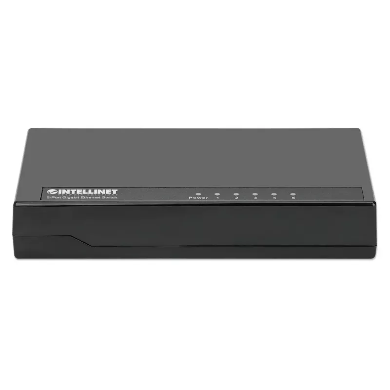 Intellinet 5-Port Gigabit Ethernet Switch Desktop-Größe, Kunststoff, IEEE 802.3az (Energy Efficient Ethernet), Schwarz