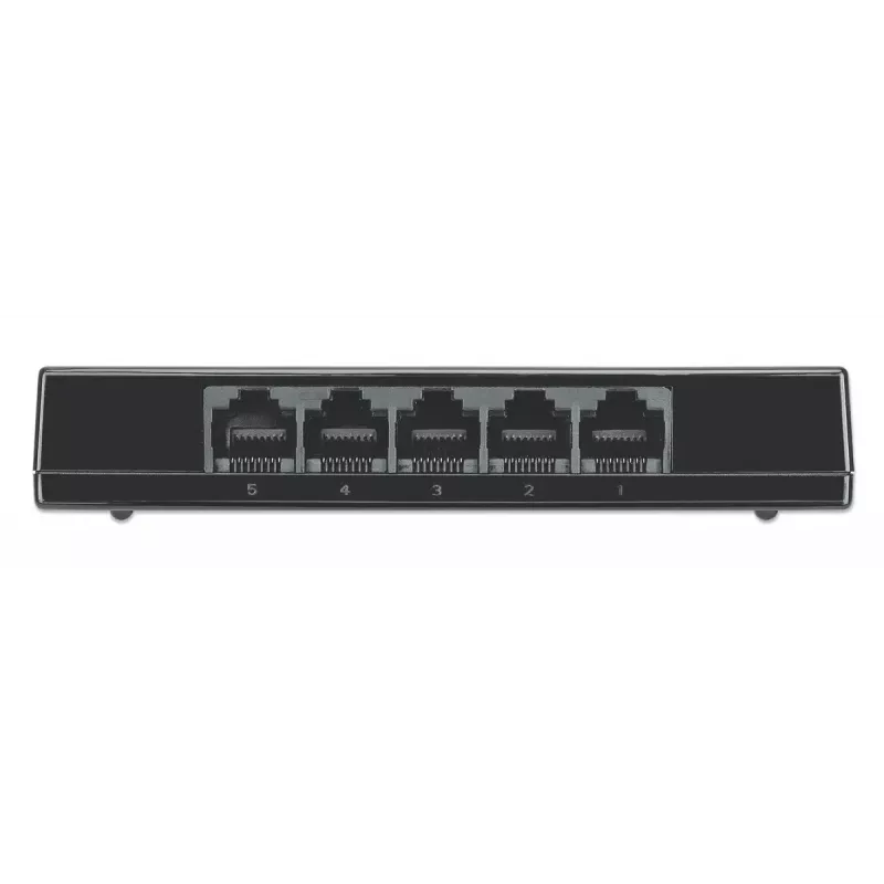 Intellinet 5-Port Gigabit Ethernet Switch Desktop-Größe, Kunststoff, IEEE 802.3az (Energy Efficient Ethernet), Schwarz
