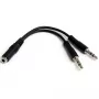 StarTech.com 3,5-mm-4-Positionen-auf-2x-3-Positionen-3,5-mm-Headset-Splitter-Adapter – Buchse/Stecker