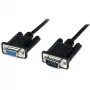 StarTech.com 2m schwarzes DB9 RS232 serielles Nullmodem-Kabel F/M, Schwarz, 2 m, DB-9, DB-9, Stecker, Buchse