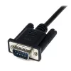 StarTech.com 2m schwarzes DB9 RS232 serielles Nullmodem-Kabel F/M, Schwarz, 2 m, DB-9, DB-9, Stecker, Buchse
