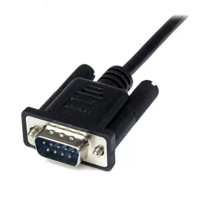 StarTech.com 2m schwarzes DB9 RS232 serielles Nullmodem-Kabel F/M, Schwarz, 2 m, DB-9, DB-9, Stecker, Buchse