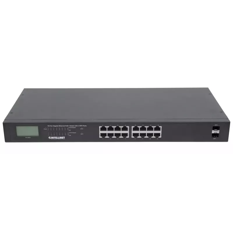 Unmanaged Switch Intellinet 16-Port Gigabit Ethernet PoE+ 370W