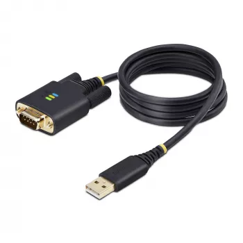 StarTech.com 3ft (1m) USB-zu-Seriell-Adapterkabel, COM-Erhalt, austauschbare Schrauben/Muttern, USB-A auf DB9 RS232, FTDI IC, ESD-Schutz, Windows/macOS/Linux