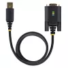 StarTech.com 3ft (1m) USB-zu-Seriell-Adapterkabel, COM-Erhalt, austauschbare Schrauben/Muttern, USB-A auf DB9 RS232, FTDI IC, ESD-Schutz, Windows/macOS/Linux