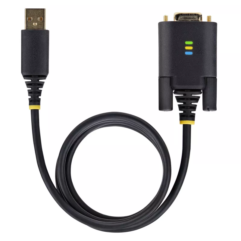 StarTech.com 3ft (1m) USB-zu-Seriell-Adapterkabel, COM-Erhalt, austauschbare Schrauben/Muttern, USB-A auf DB9 RS232, FTDI IC, ESD-Schutz, Windows/macOS/Linux