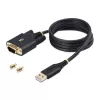 StarTech.com 3ft (1m) USB-zu-Seriell-Adapterkabel, COM-Erhalt, austauschbare Schrauben/Muttern, USB-A auf DB9 RS232, FTDI IC, ESD-Schutz, Windows/macOS/Linux