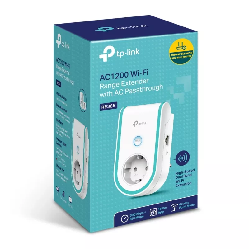 TP-Link RE365 Netzwerk-Extender Netzwerk-Repeater Weiß 10, 100 Mbit/s