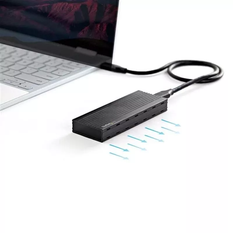 StarTech.com USB-C 10Gbps auf M.2 NVMe SSD-Gehäuse – Tragbares externes M.2 NGFF PCIe Aluminiumgehäuse – 1 GB/s Lesen/Schreiben – Unterstützt 2230, 2242, 2260, 2280 – TB3-kompatibel – Mac & PC