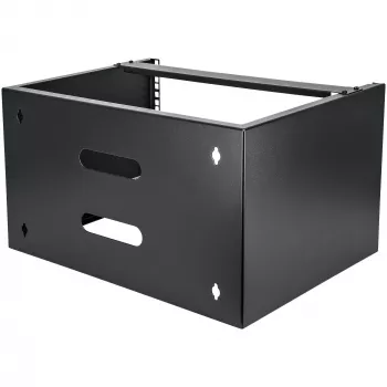 StarTech.com 6U Wandmontage-Netzwerkschrank - 14 Zoll tief (Low Profile) - 19 Zoll Patchpanel-Halterung für flache Server- und IT-Geräte, Netzwerk-Switches - 20 kg Tragfähigkeit, Schwarz