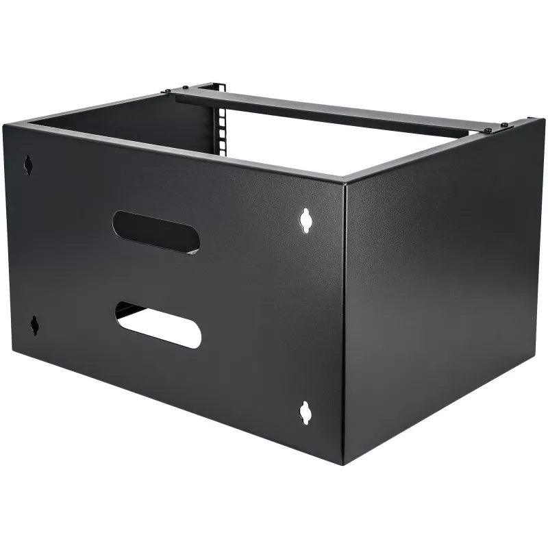 StarTech.com 6U Wandmontage-Netzwerkschrank - 14 Zoll tief (Low Profile) - 19 Zoll Patchpanel-Halterung für flache Server- und IT-Geräte, Netzwerk-Switches - 20 kg Tragfähigkeit, Schwarz