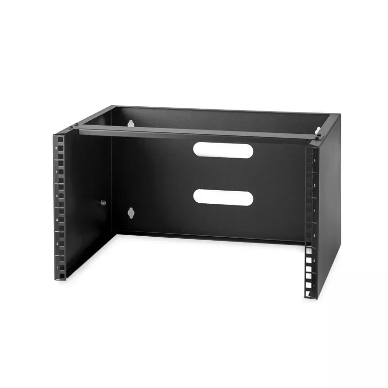 StarTech.com 6U Wandmontage-Netzwerkschrank - 14 Zoll tief (Low Profile) - 19 Zoll Patchpanel-Halterung für flache Server- und IT-Geräte, Netzwerk-Switches - 20 kg Tragfähigkeit, Schwarz