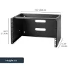 StarTech.com 6U Wandmontage-Netzwerkschrank - 14 Zoll tief (Low Profile) - 19 Zoll Patchpanel-Halterung für flache Server- und IT-Geräte, Netzwerk-Switches - 20 kg Tragfähigkeit, Schwarz