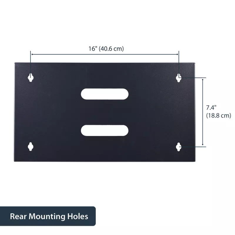 StarTech.com 6U Wandmontage-Netzwerkschrank - 14 Zoll tief (Low Profile) - 19 Zoll Patchpanel-Halterung für flache Server- und IT-Geräte, Netzwerk-Switches - 20 kg Tragfähigkeit, Schwarz