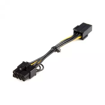 StarTech.com PCI Express 6-Pin auf 8-Pin Stromadapterkabel, PCI-E (8-Pin), PCI-E (6-Pin), 0,155 m, Stecker, Buchse, Gerade