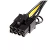 StarTech.com PCI Express 6-Pin auf 8-Pin Stromadapterkabel, PCI-E (8-Pin), PCI-E (6-Pin), 0,155 m, Stecker, Buchse, Gerade