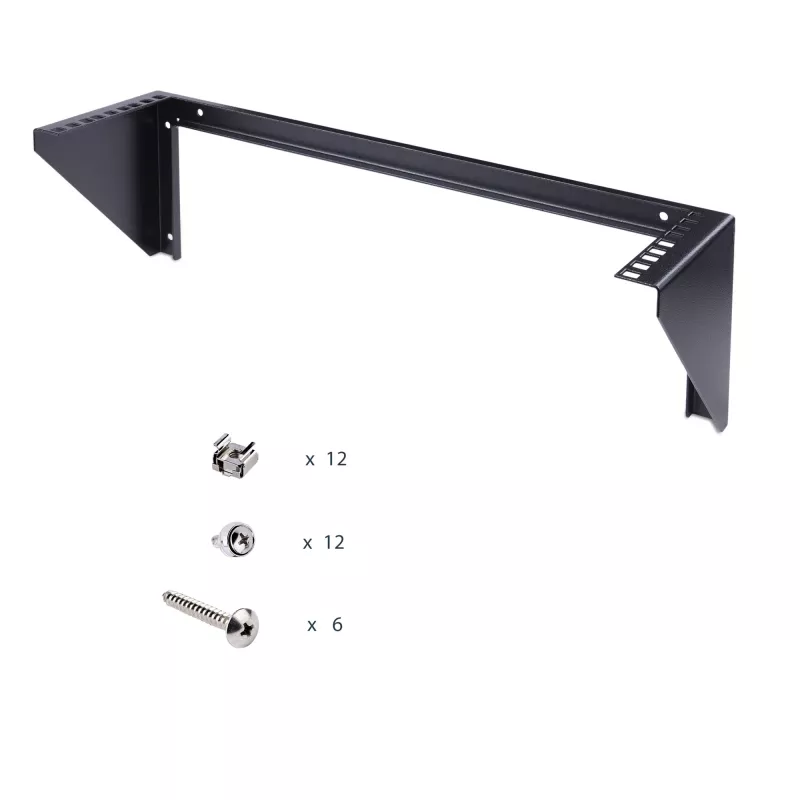 StarTech.com 3U 19” Wandmontage-Vertikalrackhalterung, Wandmontage-Patchpanelhalterung für Daten-/AV-/IT-/Computergeräte, 3U-Rack für Schrank oder Serverraum, Tragfähigkeit 150 lb (68 kg)