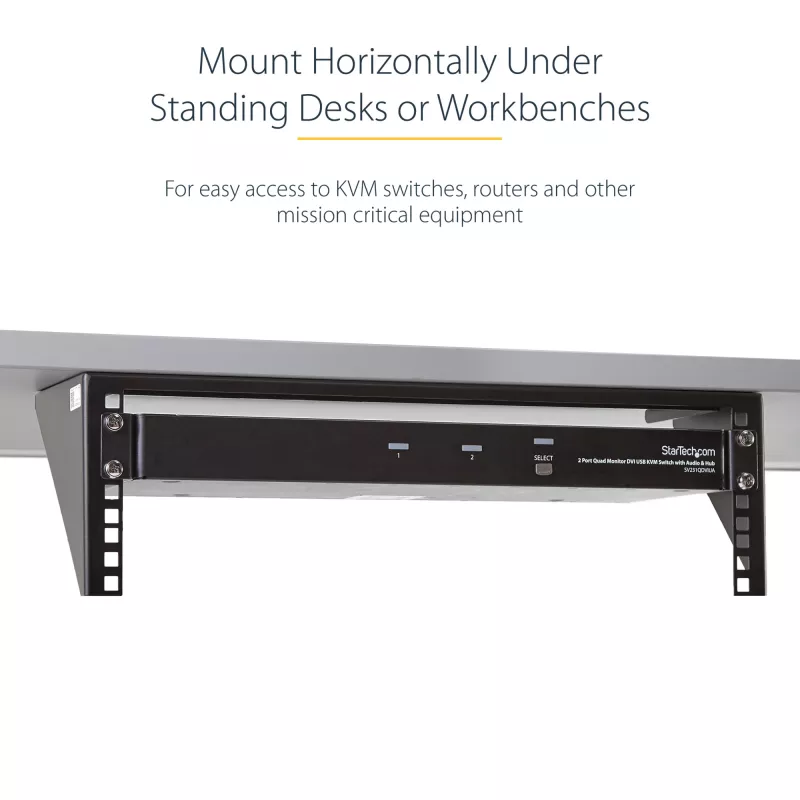 StarTech.com 3U 19” Wandmontage-Vertikalrackhalterung, Wandmontage-Patchpanelhalterung für Daten-/AV-/IT-/Computergeräte, 3U-Rack für Schrank oder Serverraum, Tragfähigkeit 150 lb (68 kg)