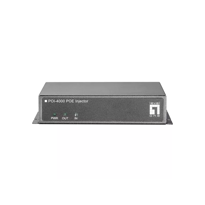 LevelOne PoE-Injektor, 56 W, Fast Ethernet, 10/100 Mbit/s, 10/100, IEEE 802.3x, Grau, 100 m
