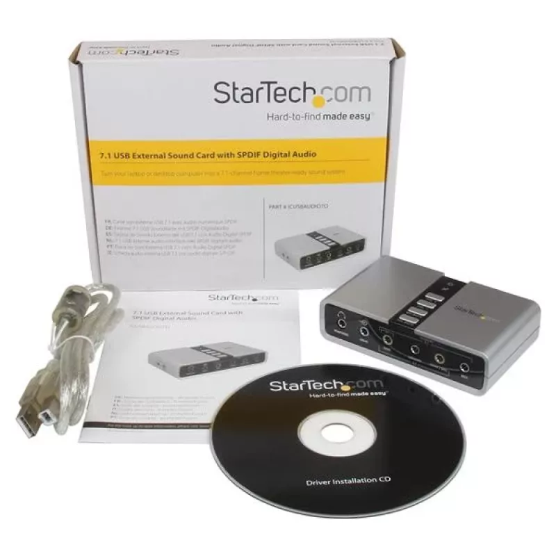 StarTech.com 7.1 USB Audio Adapter Externe Soundkarte mit SPDIF Digital Audio