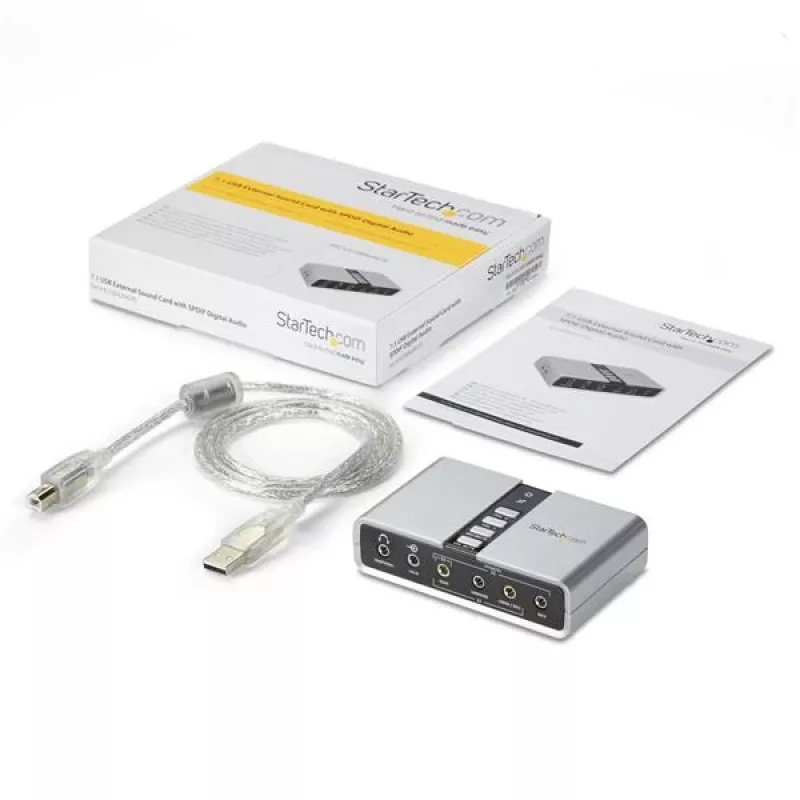 StarTech.com 7.1 USB Audio Adapter Externe Soundkarte mit SPDIF Digital Audio