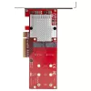 StarTech.com Dual M.2 PCIe SSD Adapterkarte – x8 / x16 Dual NVMe oder AHCI M.2 SSD auf PCI Express 3.0 – M.2 NGFF PCIe (M-Key) kompatibel – unterstützt 2242, 2260, 2280 – JBOD – Mac & PC