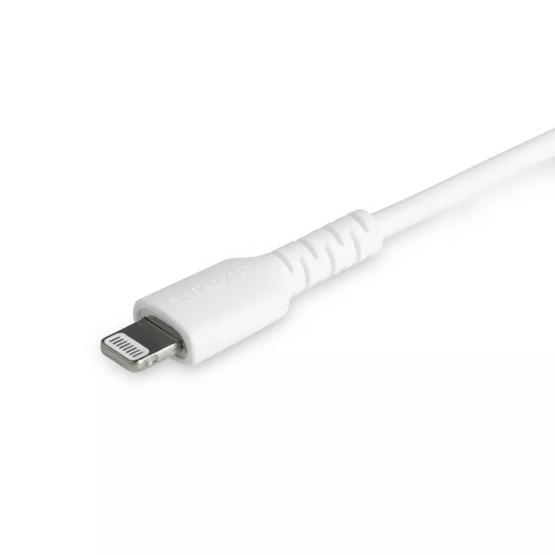 StarTech.com 1m langlebiges weißes USB-C-auf-Lightning-Kabel – robustes Aramidfaser-USB-Typ-C-auf-Lightning-Lade-/Sync-Netzkabel – Apple MFi-zertifiziert iPad/iPhone 12
