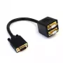 StarTech.com 30 cm VGA auf 2x VGA Video-Splitterkabel – M/W, 0,3 m, VGA (D-Sub), 2 x VGA (D-Sub), Stecker, Buchse, Schwarz