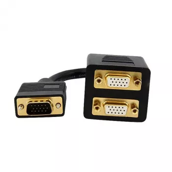StarTech.com 30 cm VGA auf 2x VGA Video-Splitterkabel – M/W, 0,3 m, VGA (D-Sub), 2 x VGA (D-Sub), Stecker, Buchse, Schwarz