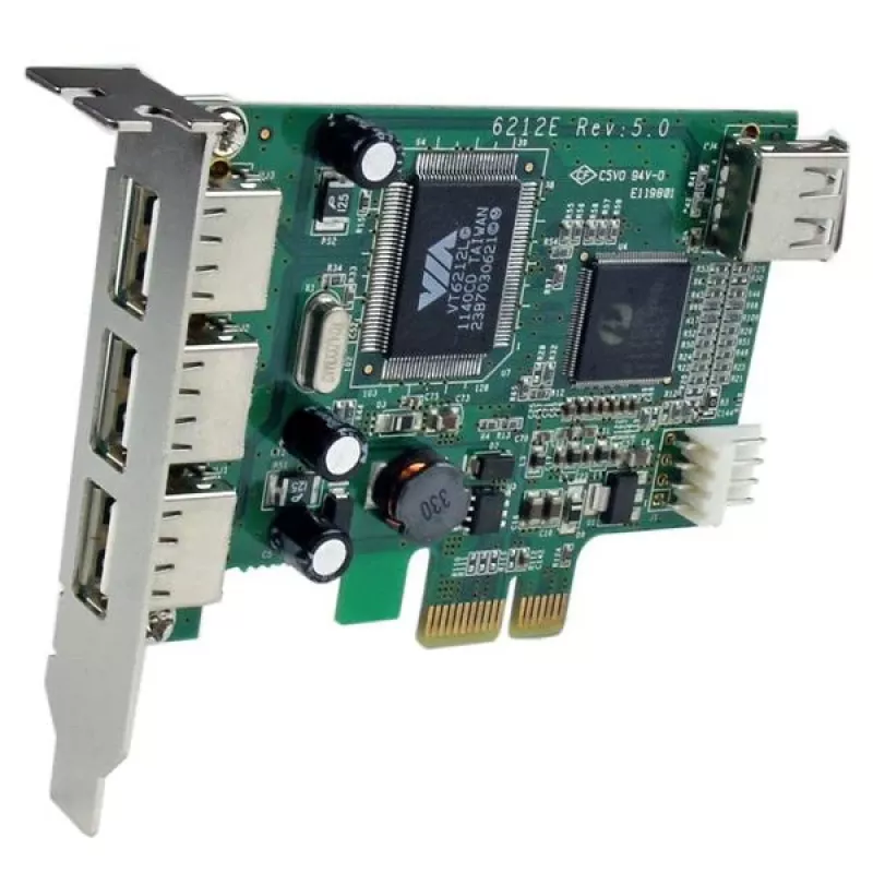 StarTech.com 4 Port PCI Express Low Profile High Speed USB-Karte