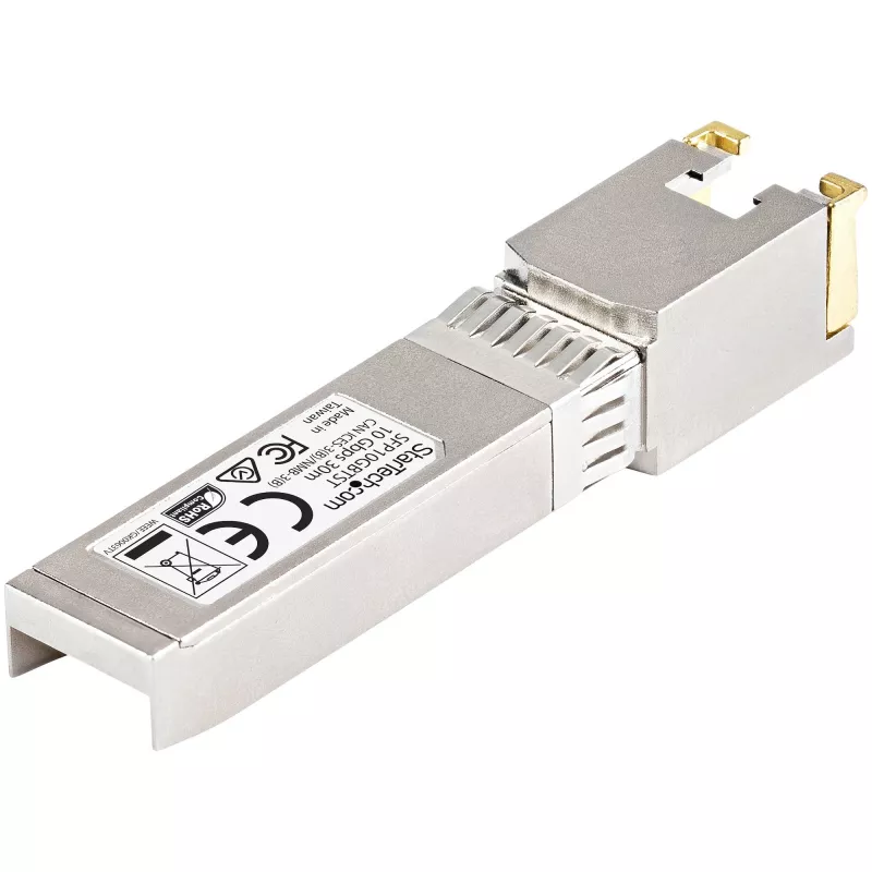 StarTech.com Cisco SFP-10GB-TC Kompatibles SFP+ Modul – 10GBASE-T – SFP auf RJ45 Cat6/Cat5e – 10GE Gigabit Ethernet SFP+ – RJ-45 30m – Cisco Firepower, ASR1000, ASR9000