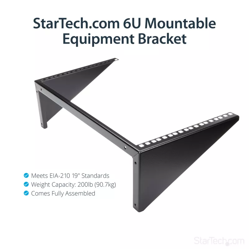 StarTech.com Vertikale Wandmontage-Server-Rack – Massiver Stahl – 6HE