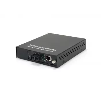LevelOne RJ45 zu SC Managed Fast Ethernet Medienkonverter, Singlemode-Faser, 20 km