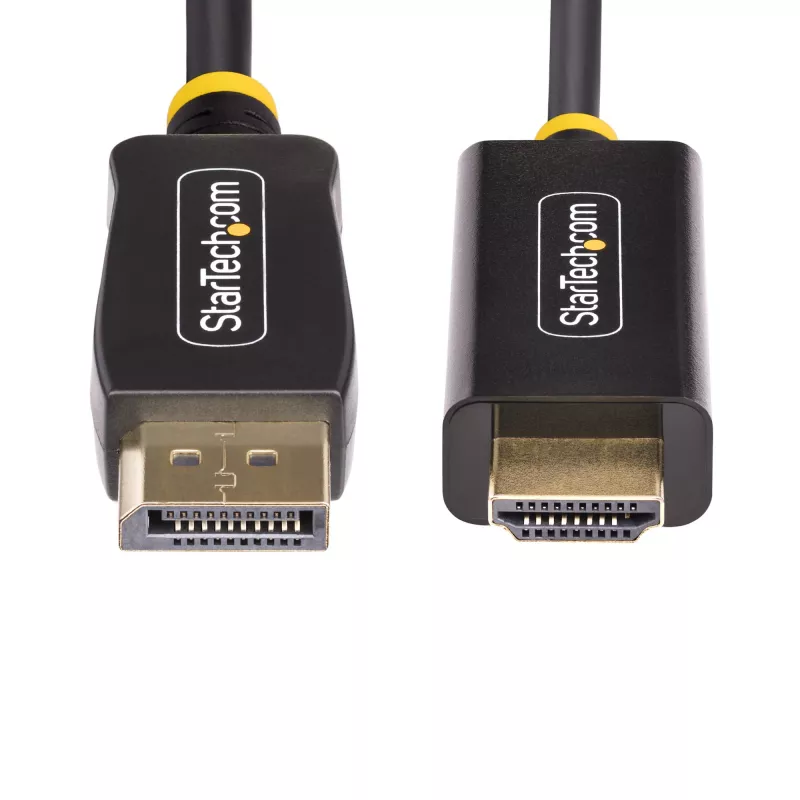 StarTech.com 1m DisplayPort-auf-HDMI-Adapterkabel, 4K 60Hz mit HDR, DP auf HDMI 2.0b, Aktiver Videokonverter, DisplayPort Desktop zu HDMI Monitor