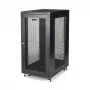 StarTech.com 4-Post 24U Server-Rack-Schrank, abschließbarer 19-Zoll-Datenrackschrank für Computer-/AV-/IT-Ausrüstung, Büro-/Heimnetzwerk-Rack mit Rollen und verstellbaren Montageschienen