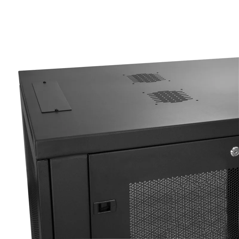 StarTech.com 4-Post 24U Server-Rack-Schrank, abschließbarer 19-Zoll-Datenrackschrank für Computer-/AV-/IT-Ausrüstung, Büro-/Heimnetzwerk-Rack mit Rollen und verstellbaren Montageschienen