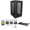 StarTech.com 4-Post 24U Server-Rack-Schrank, abschließbarer 19-Zoll-Datenrackschrank für Computer-/AV-/IT-Ausrüstung, Büro-/Heimnetzwerk-Rack mit Rollen und verstellbaren Montageschienen