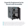 StarTech.com 4-Pfosten 18U Server-Rack-Schrank, abschließbarer 19-Zoll-Daten-Rack-Schrank für Computer / AV / IT-Equipment, Büro- / Heimnetzwerk-Rack mit Rollen & verstellbaren Montageschienen