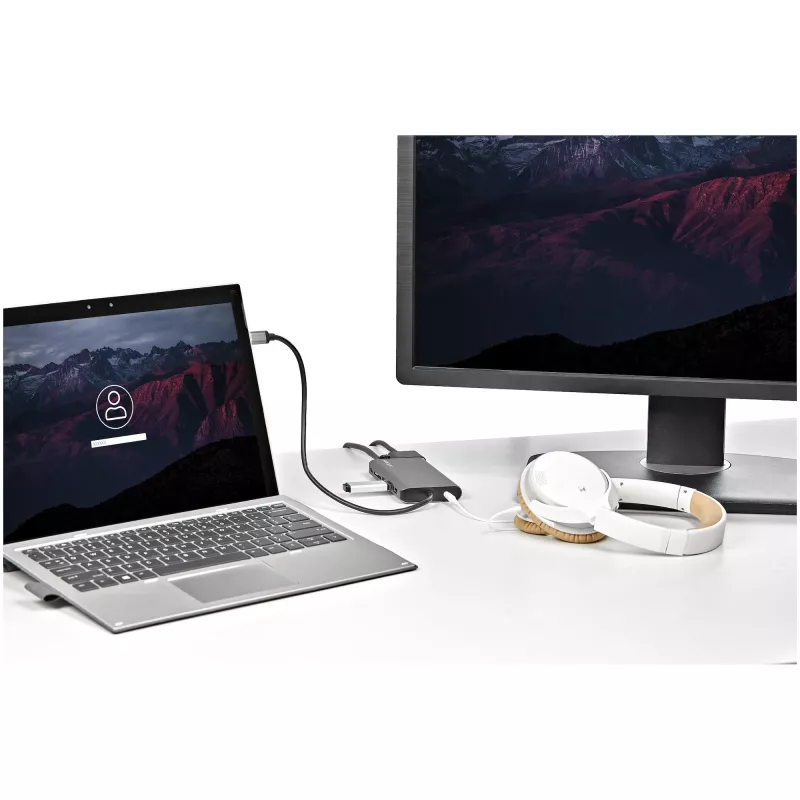 StarTech.com USB-C-Multiport-Adapter – USB-C Mini Travel Dock mit 4K HDMI oder 1080p VGA – 3x USB 3.0 Hub, SD, GbE, Audio, 100W PD Pass-Through – Tragbare Dockingstation für Laptop/Tablet