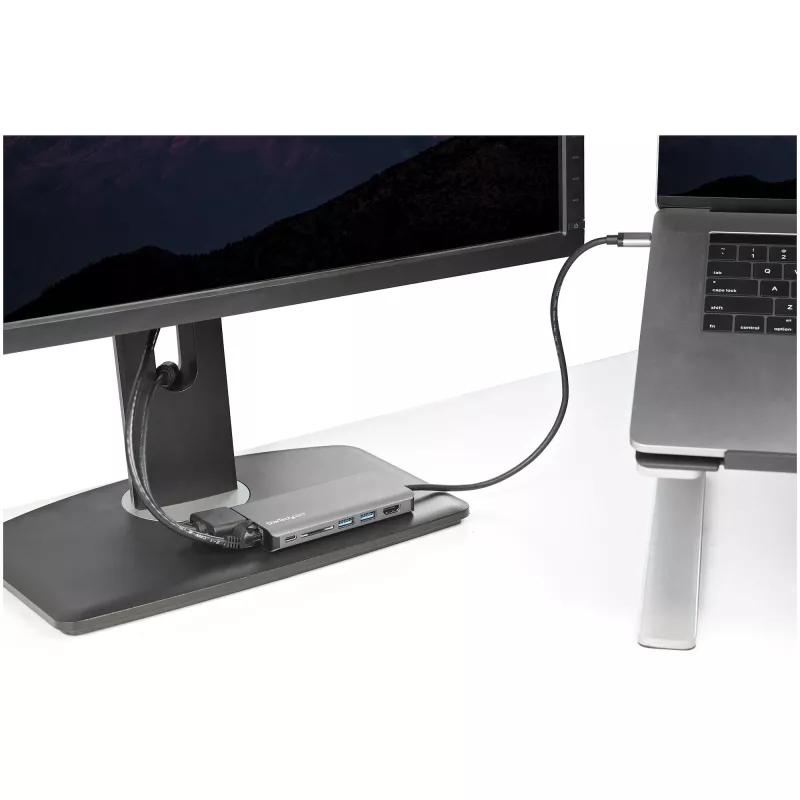 StarTech.com USB-C-Multiport-Adapter – USB-C Mini Travel Dock mit 4K HDMI oder 1080p VGA – 3x USB 3.0 Hub, SD, GbE, Audio, 100W PD Pass-Through – Tragbare Dockingstation für Laptop/Tablet