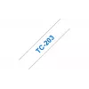 Beschriftungsband 12 mm Brother TC203 Blau auf Weiß
