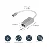 StarTech.com USB-C-zu-Gigabit-Netzwerkadapter – Silber, Kabelgebunden, USB, Ethernet, 5000 Mbit/s, Silber