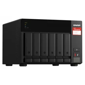 QNAP TVS-675 NAS Tower ZhaoXin KaiXian KX-6000 KX-U6580 8 GB DDR4 0 TB QuTS hero Schwarz