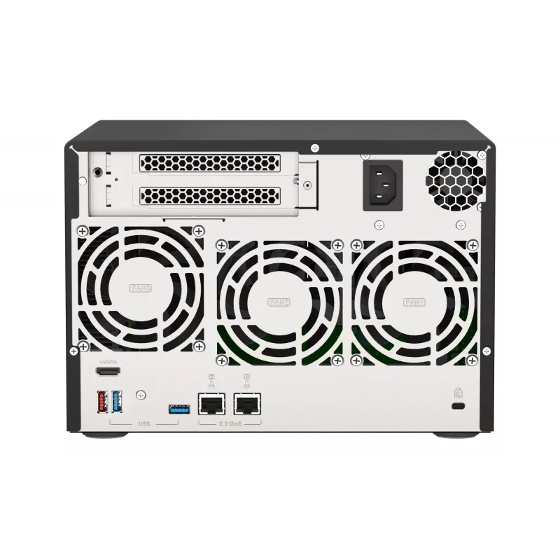 QNAP TVS-675 NAS Tower ZhaoXin KaiXian KX-6000 KX-U6580 8 GB DDR4 0 TB QuTS hero Schwarz